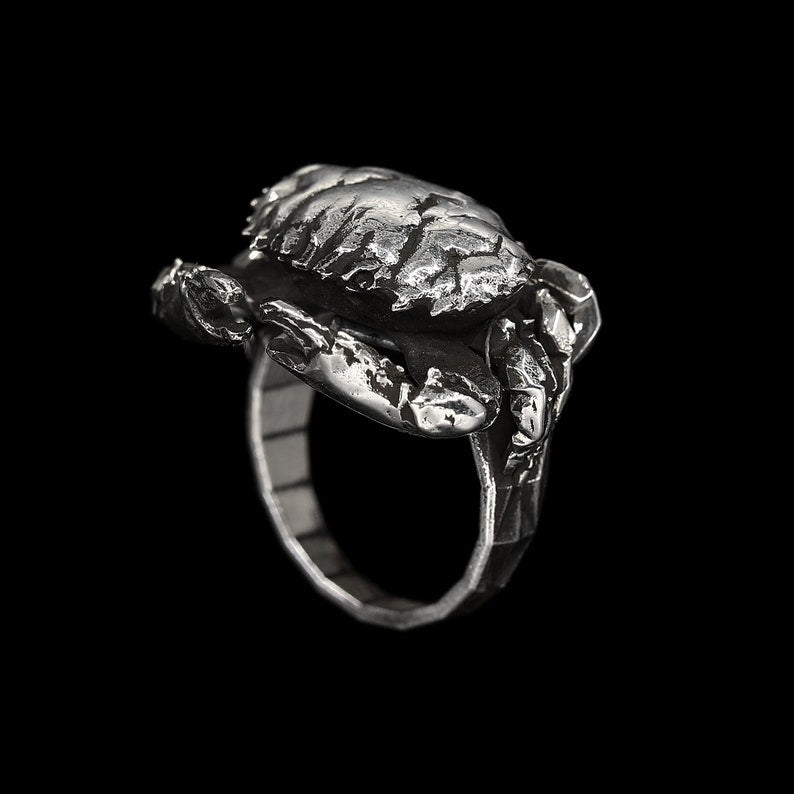 Blue Amber Crab Rings Adjustable Ring 925 Silver Jewelry Natural Lanpo  Zircon | eBay